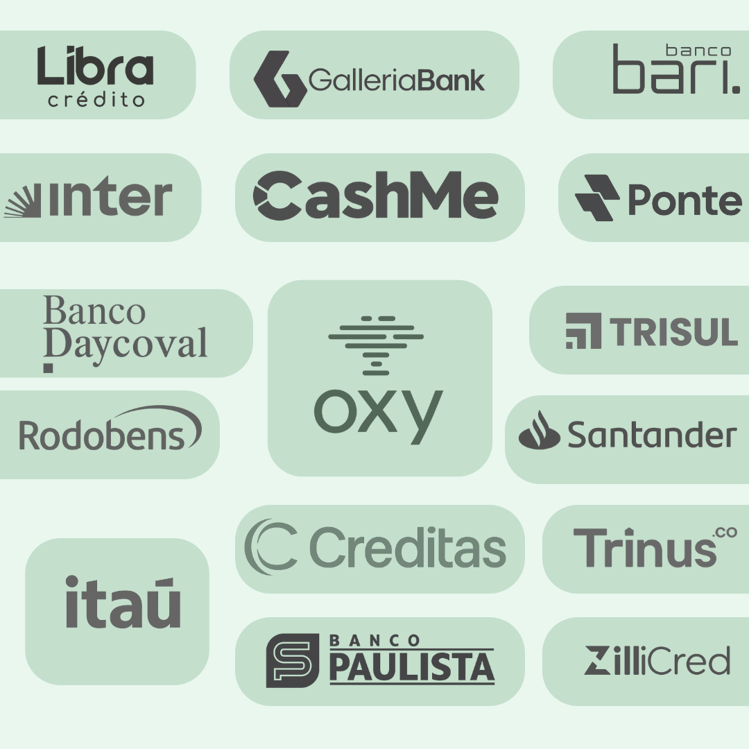 Logotipos dos bancos parceiros da In Mov